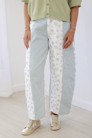 Crazy for You Ditzy Floral Barrel Jeans