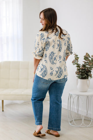 Wishing for Spring Blouse in Blue