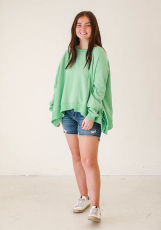The Weekender Pullover in Seaphoam