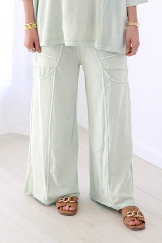 Speak For Yourself Terry Pants in Mint