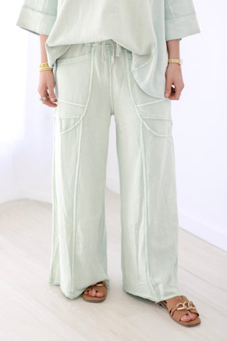 Speak For Yourself Terry Pants in Mint