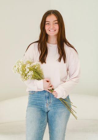 Never Over You Ribbed Top in Oat