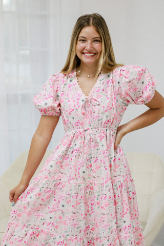 Petal to the Metal Floral Midi Dress