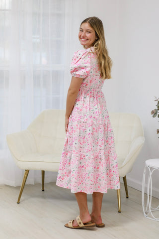 Petal to the Metal Floral Midi Dress