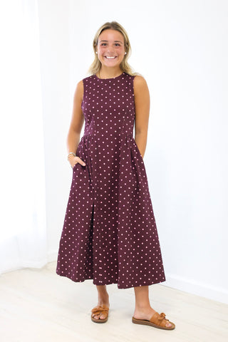 Don't Forget Me Burgundy Midi Dress