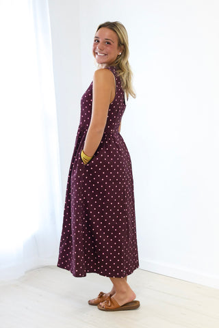Don't Forget Me Burgundy Midi Dress