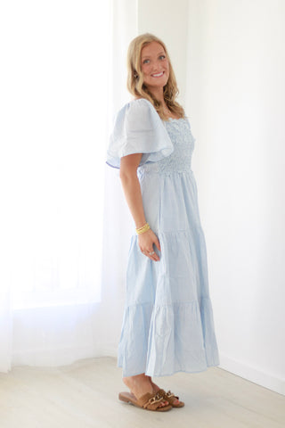 If I Didn't Love You Midi Dress in Cornflower Blue