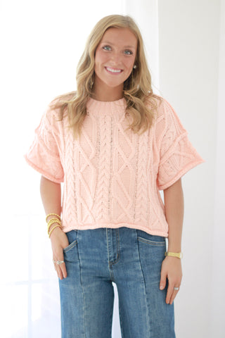 Bound to You Peach Sweater