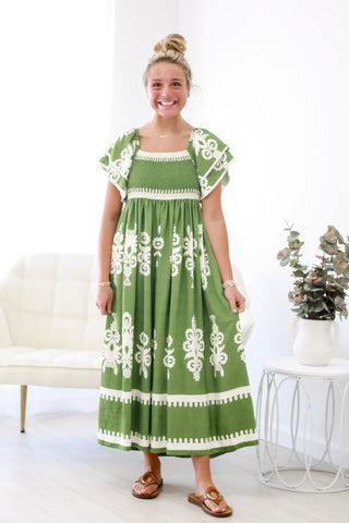 Sunday in the South Midi Dress