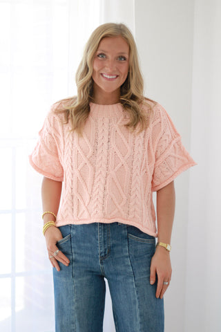 Bound to You Peach Sweater