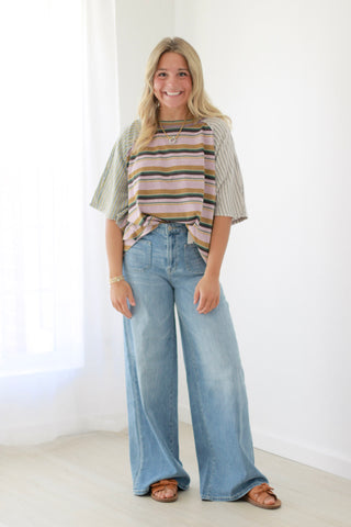 See You Thrive Striped Top