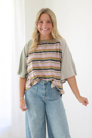 See You Thrive Striped Top