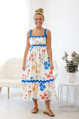 Cruisin to Mexico Floral Midi Dress