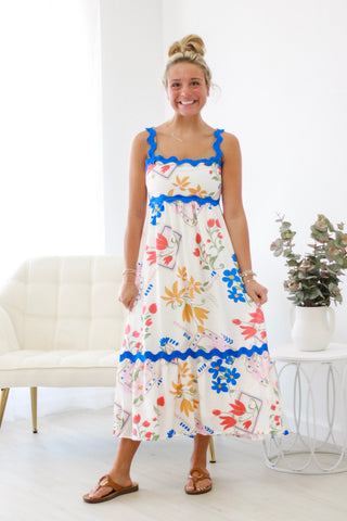 Cruisin to Mexico Floral Midi Dress