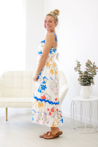 Cruisin to Mexico Floral Midi Dress
