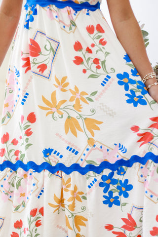 Cruisin to Mexico Floral Midi Dress