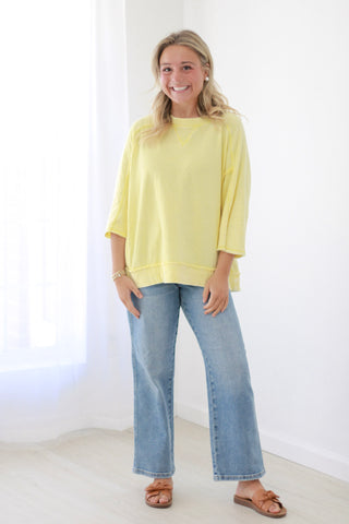 Leave It to Me Top in Lemon