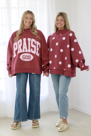 Praise God Reversible Mock Neck Pullover