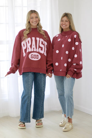 Praise God Reversible Mock Neck Pullover