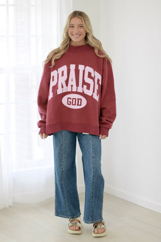 Praise God Reversible Mock Neck Pullover