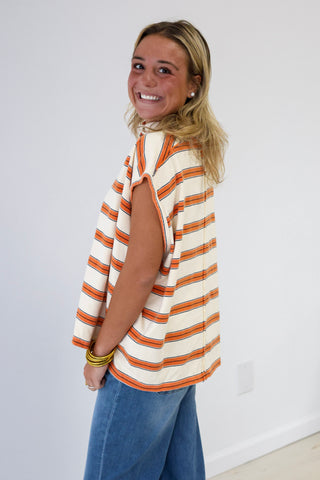 Cheer Me On Striped Top