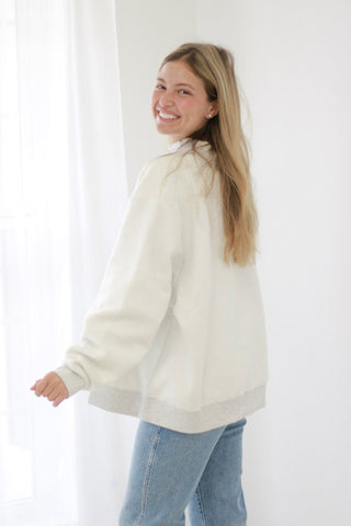 Lucky/Polka Dot Reversible Mock Neck Pullover