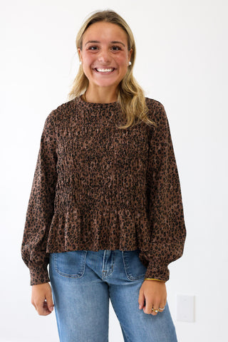 Wild About This Leopard Print Blouse