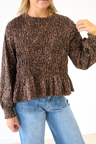 Wild About This Leopard Print Blouse