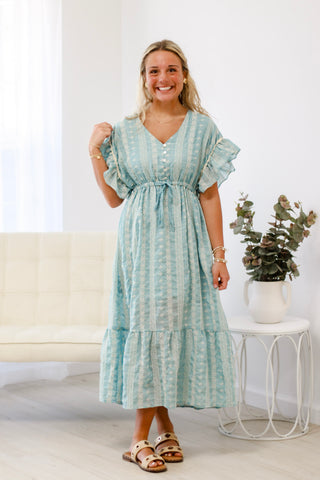Dancing Through Life Chambray Midi Dress