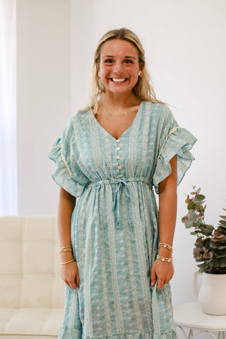 Dancing Through Life Chambray Midi Dress