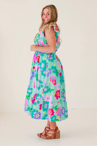 Spring Floral Fun in Sky Blue