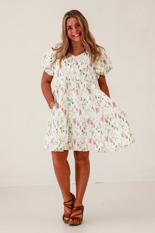 Botanical Breeze Floral Dress