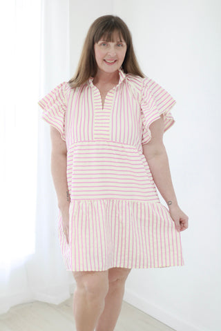 Perfect in Pink Striped Dress