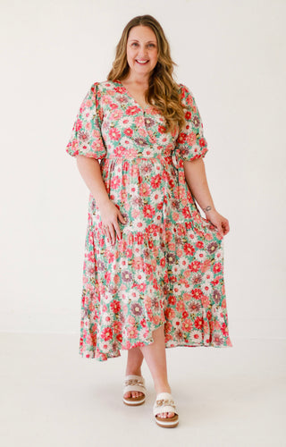 Garden Tour Floral Wrap Dress