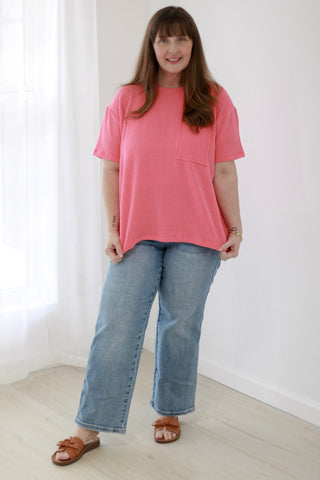 Ready for Anything Basic Top in Salmon