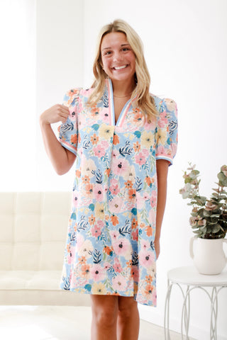 Boardwalk at the Beach Floral Dress