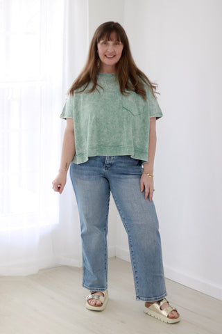 Get It Done Basic Tee in Dark Green