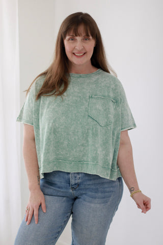 Get It Done Basic Tee in Dark Green