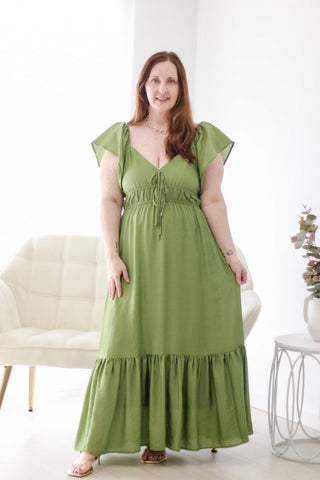 Day Getaway Midi Dress in Island Green