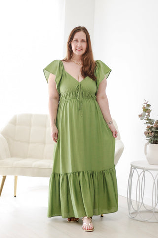 Day Getaway Midi Dress in Island Green