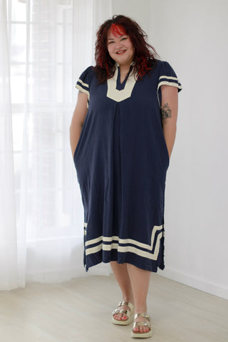 Still Remember Navy Midi Dress