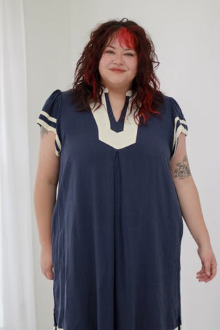 Still Remember Navy Midi Dress
