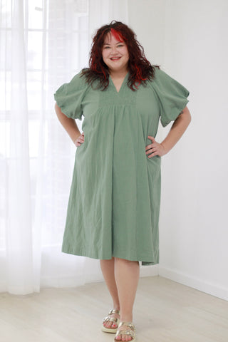 The Best of Your Love Midi Dress in Olive Green