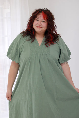 The Best of Your Love Midi Dress in Olive Green