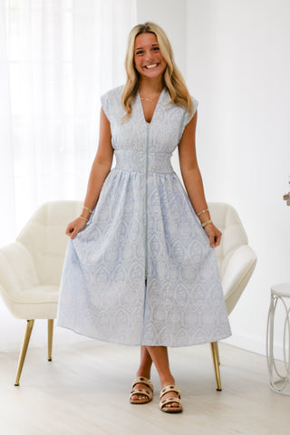 Playful Patterns Midi Dress