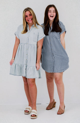 Daydreamer Striped Denim Dress