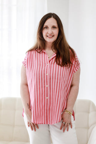 Walking on Fire Striped Blouse