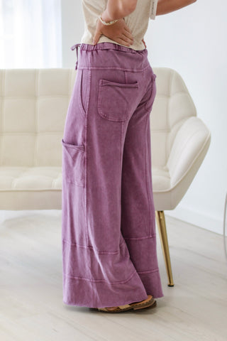 Do You Need Me Wide Leg Pants in Grape