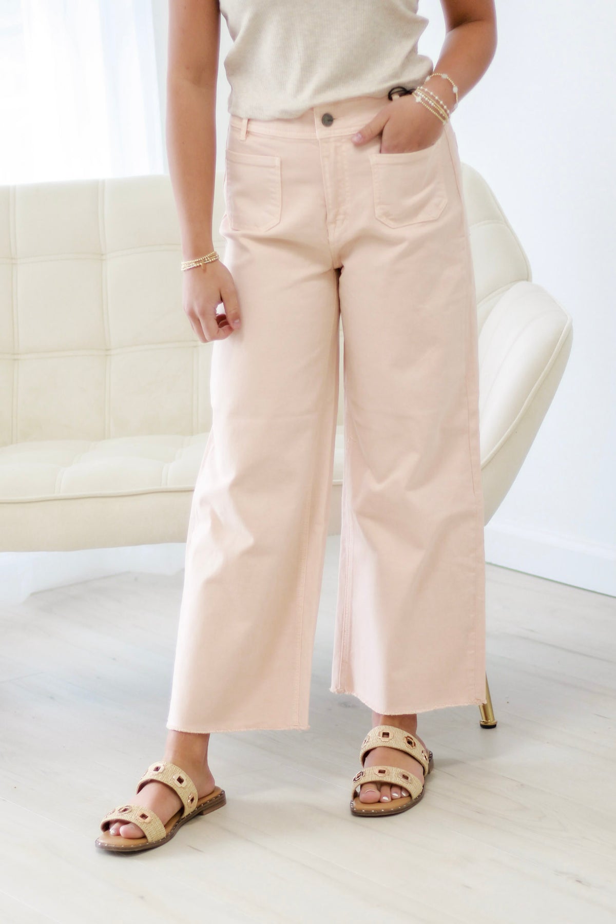 Life&#39;s a Journey Cropped Jeans in Spanish Villa