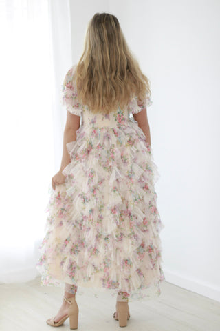 Enchanted Garden Floral Midi Dress